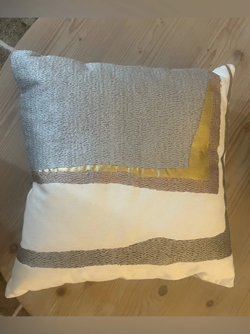 West Elm 20 x 20 Accent Pillow Pink and Gold. Includes insert
